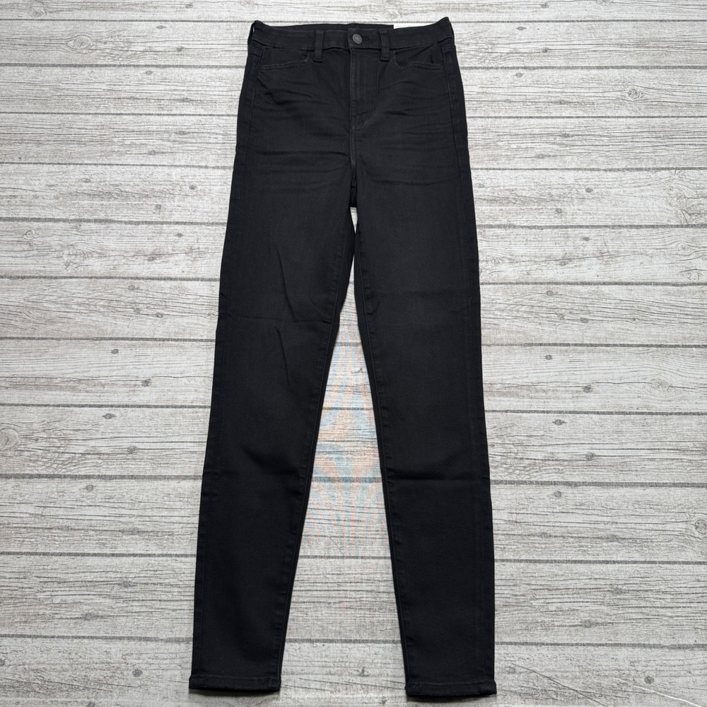 NEW American Eagle Jegging Women's 4 Black Denim Next Level Curvy Highest Rise